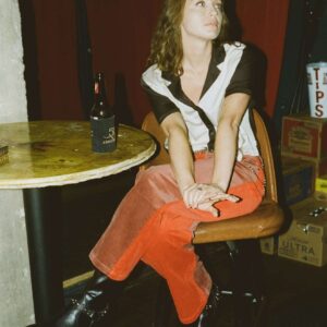 Margo Cropped 5-Pocket Pant - Cowhide/Mars Red Cord